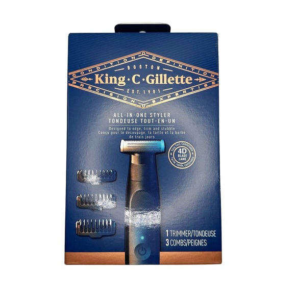 King C Gillette | Men | NIB All-In-One Styler Cordless Stubble Trimmer - Picture 3 of 8